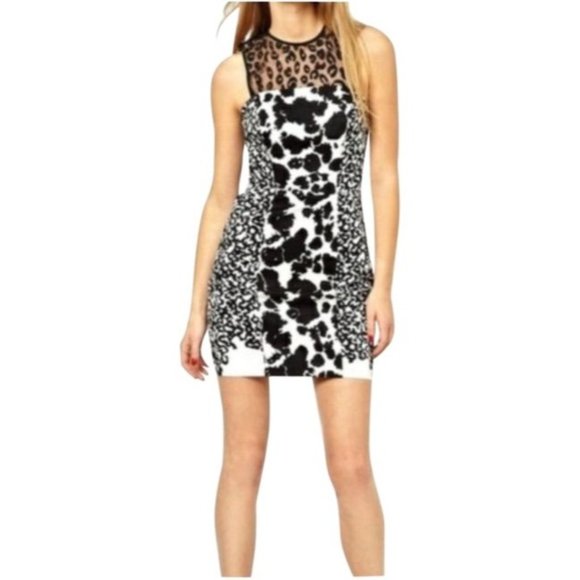 French Connection Dresses & Skirts - French Connection animal mechanical lace dress